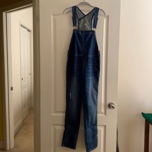 Like New dark blue denim overalls